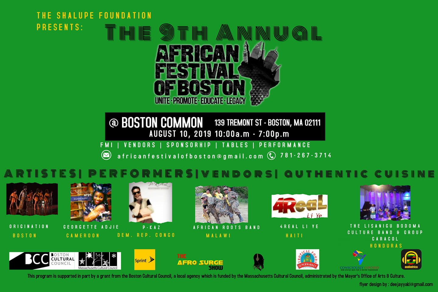 9th Annual African Festival of Boston BDA