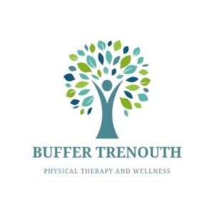 Buffer Trenouth Physical Therapy and Wellness Logo: graphic of a tree with different shades of green in leaves and trunk resembles a person with arms reaching up.