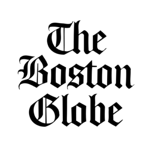 "The Boston Globe" written in black medieval font.