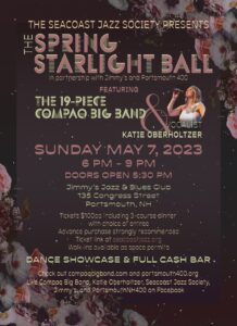 The Spring Starlight Ball poster with event information displayed over dark flowery background.