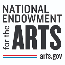 NEA logo: "National Endowment for the Arts arts.gov" written in black over white background.