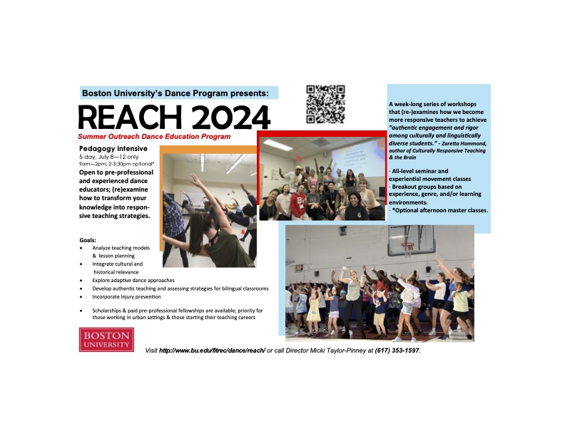 REACH 2024 poster with photos of previous years and description of what to expect.