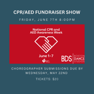 CPR/AED Awareness week poster with event information
