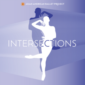 Intersections poster with illustration of two dancers in attitudes facing opposite directions.