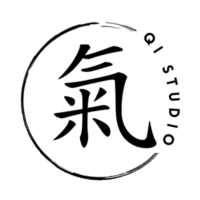 Chinese symbol in black brushstroke circle