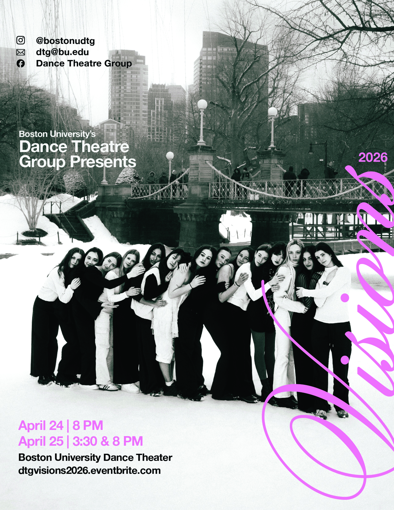 Dancers pose in the Boston Public Garden